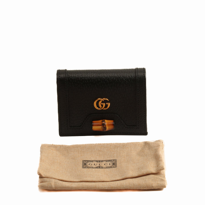 Billetera de casos de tarjeta de Gucci Diana - Negro