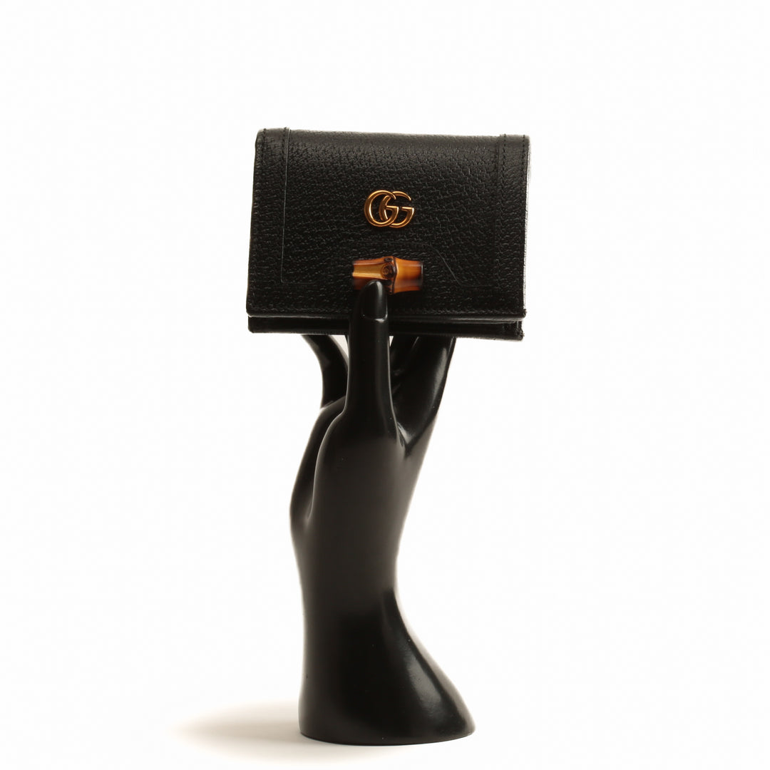 Billetera de casos de tarjeta de Gucci Diana - Negro