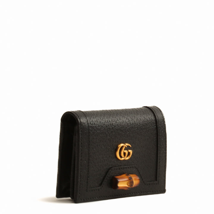 Billetera de casos de tarjeta de Gucci Diana - Negro