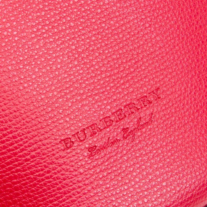 BURBERRY Lorne Bucket Bag - Red