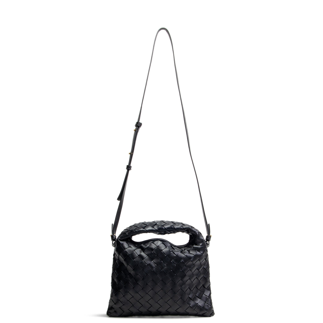 Bottega Veneta Intrecciato Mini Hop Shoulder Bag - Shadow (negro)