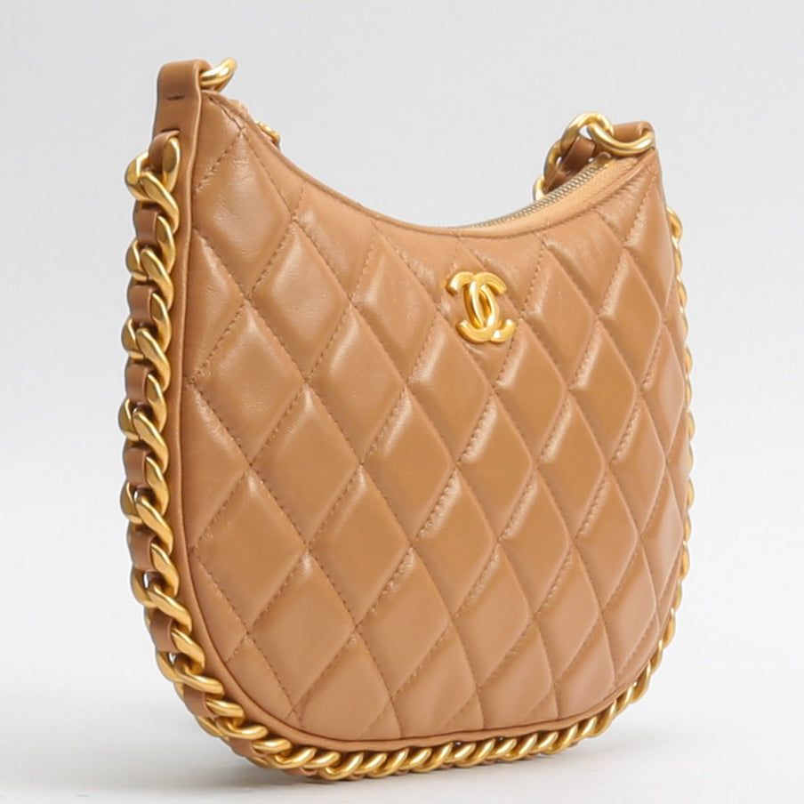 Chanel Hobo Bagbag Beige