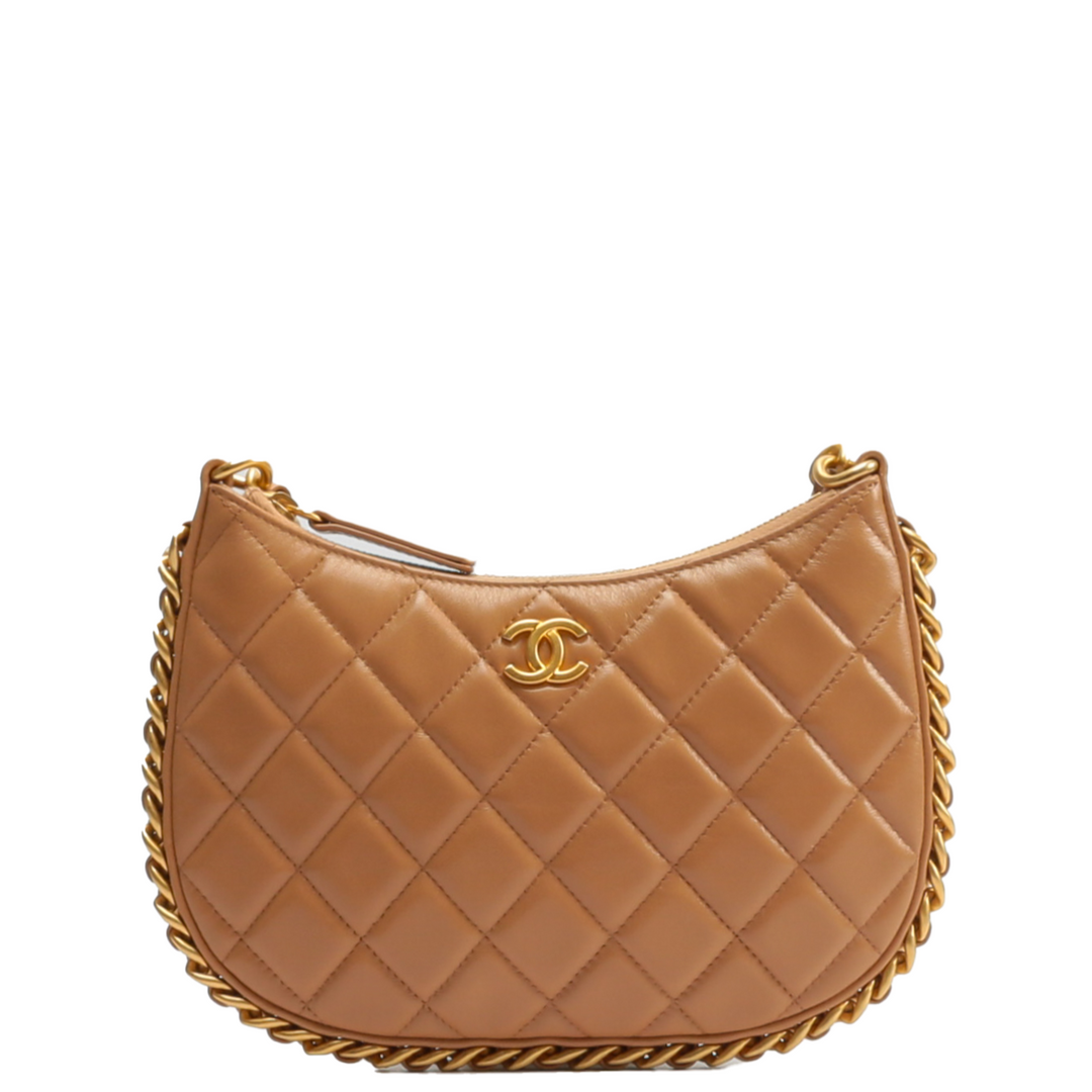 Chanel Hobo Bagbag Beige