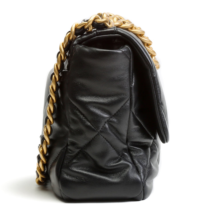 Bolsa de colgajo Chanel 19 - Negro