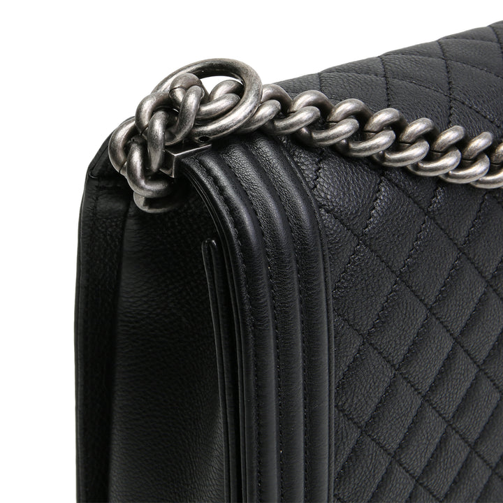 Bolsa de chico dúo grande de Chanel acolchado - negro