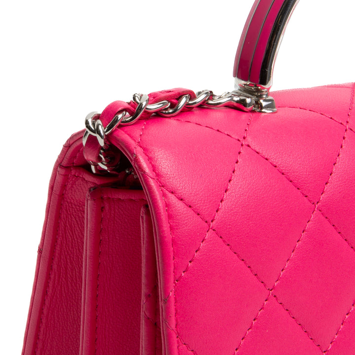 CHANEL Wallet On Chain w/ Top Handle - Hot Pink - OUTLET FINAL SALE