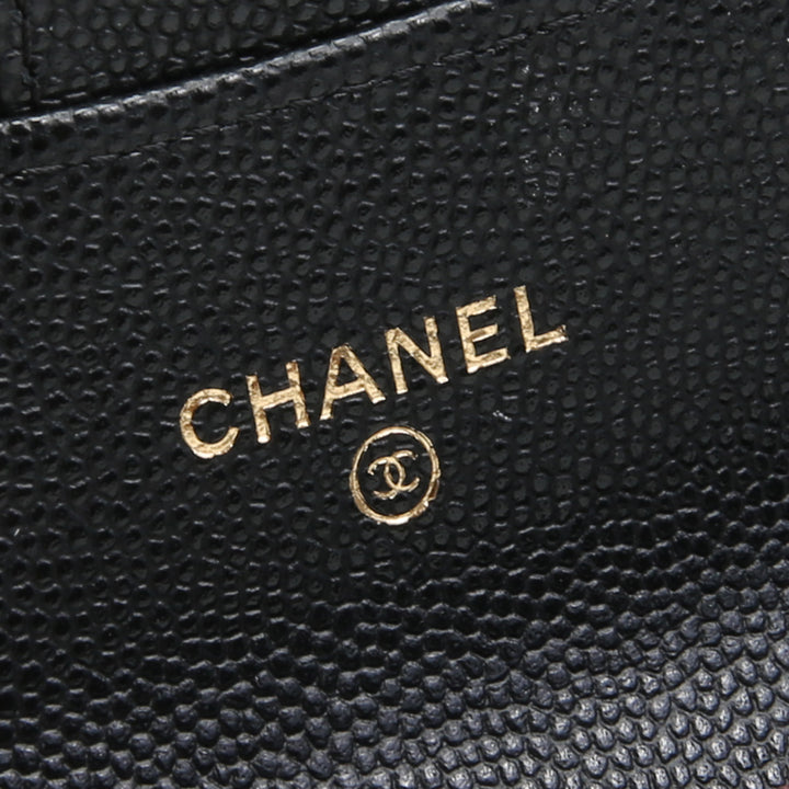 CHANEL Flap Cardholder Wallet - Black