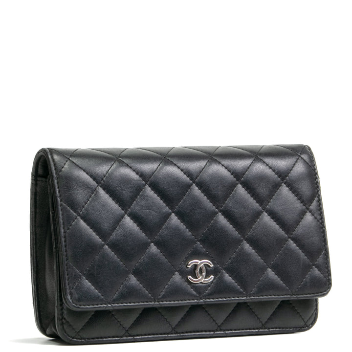 CHANEL Lambskin Wallet on Chain - Black OUTLET FINAL SALE