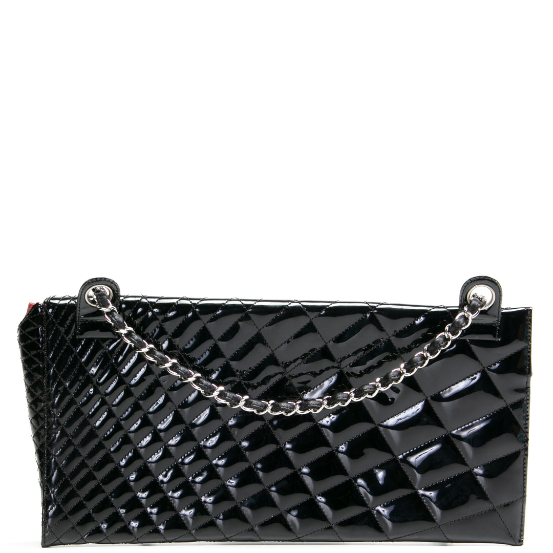 Bolsa de hombro de la cadena de caleidoscopio de patente de Chanel - Black - Outlet Final Sale