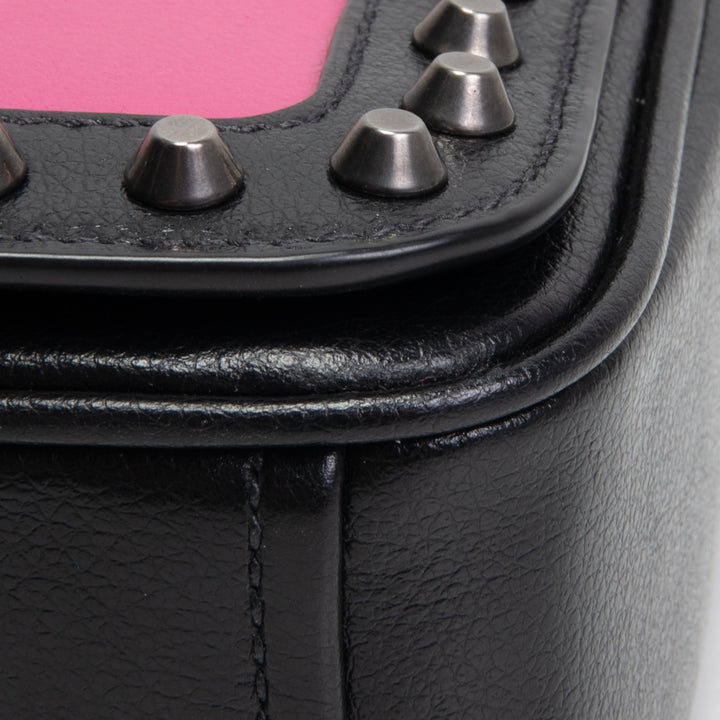 PRADA Glace Studded Crossbody - Pink