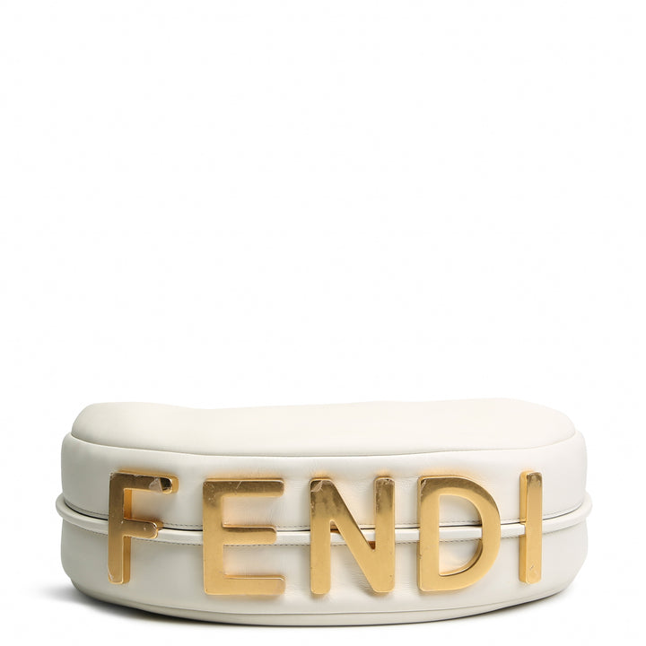 FENDI Fendigraphy Small Hobo - White