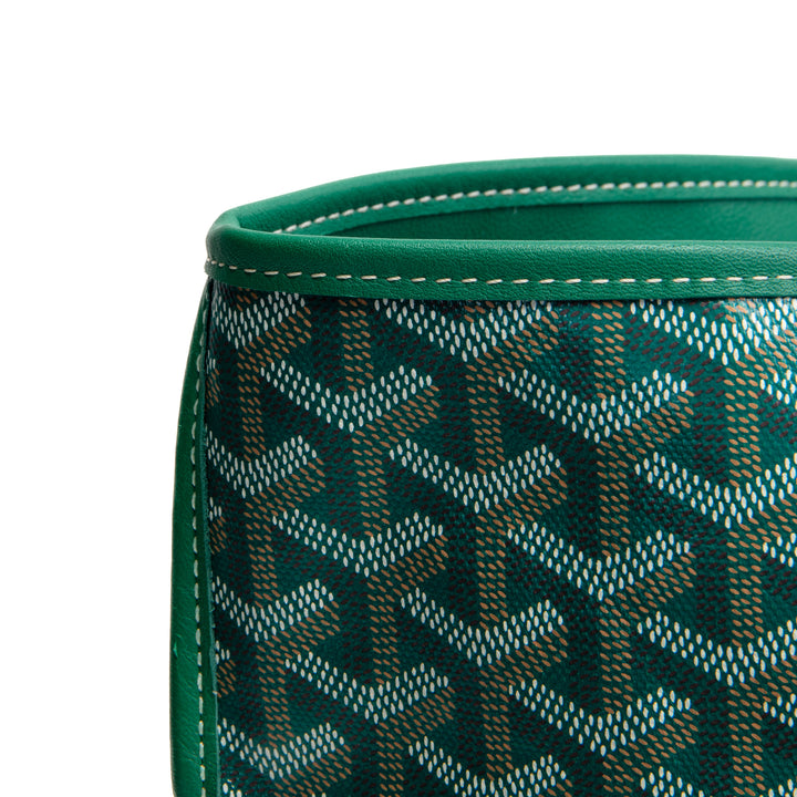 GOYARD Goyardine Reversible Anjou GM w/ pouch - Green