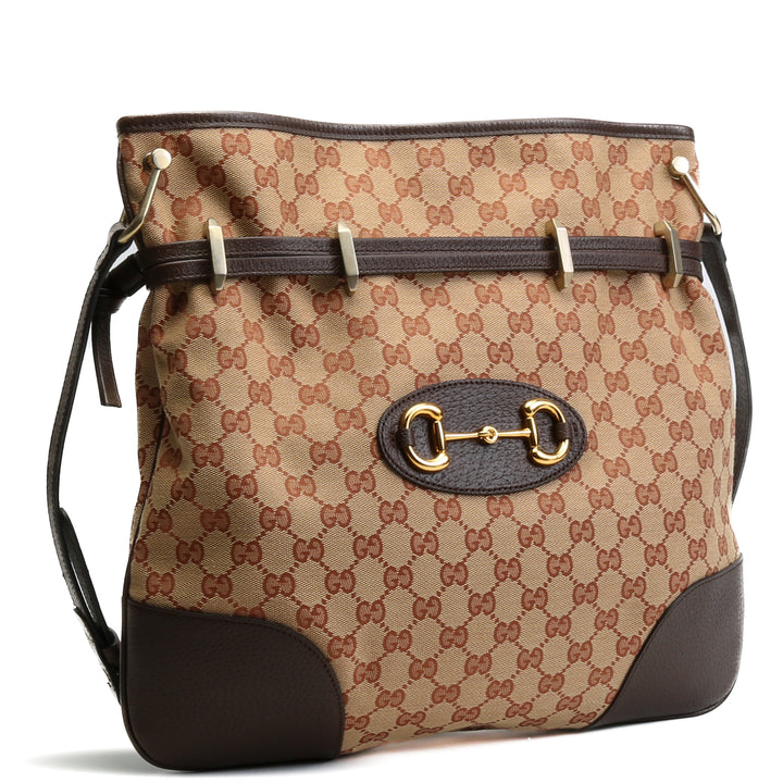 Gucci GG Canvas Gran Horsebit 1955 Messenger - Brown