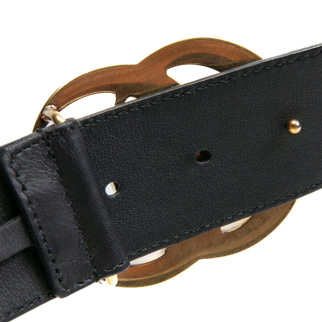 GUCCI Leather Marmont Belt - Black