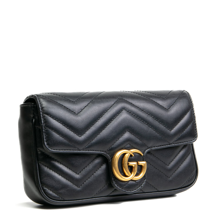 Gucci GG Marmont Super Mini Bag - Negro