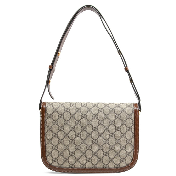 Gucci Horsebit 1955 Bolso de hombro pequeño GG Supreme con marrón