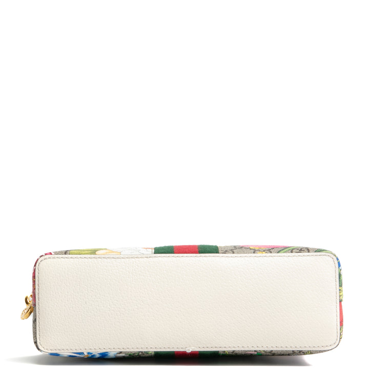 Gucci GG Supreme Flora Ophidia Small Crossbody-White Outlet Final Venta