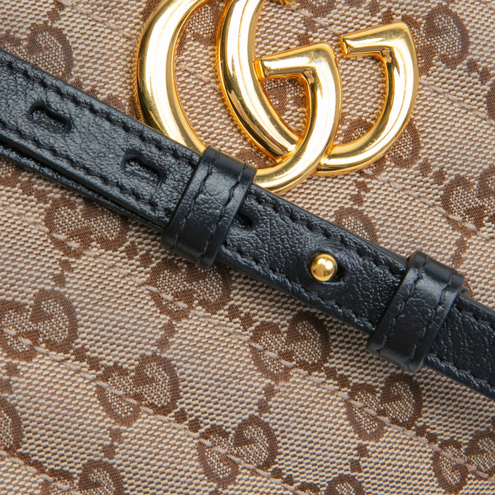 Gucci GG Canvas Small Marmont Bag- Outlet Black Outlet Venta final