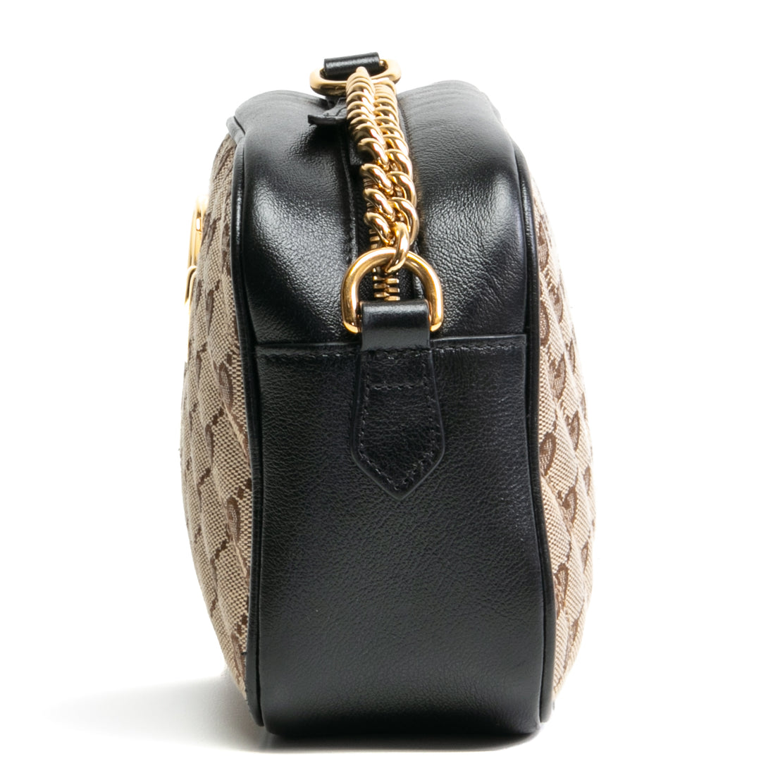 Gucci GG Canvas Small Marmont Bag- Outlet Black Outlet Venta final