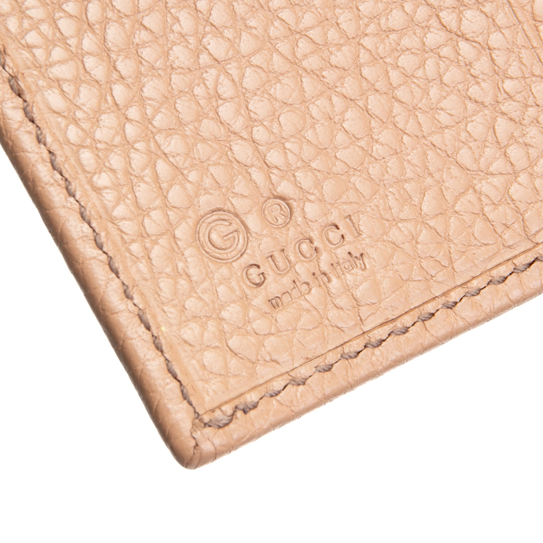 GUCCI Leather Soho Trifold Wallet- Nude OUTLET FINAL SALE