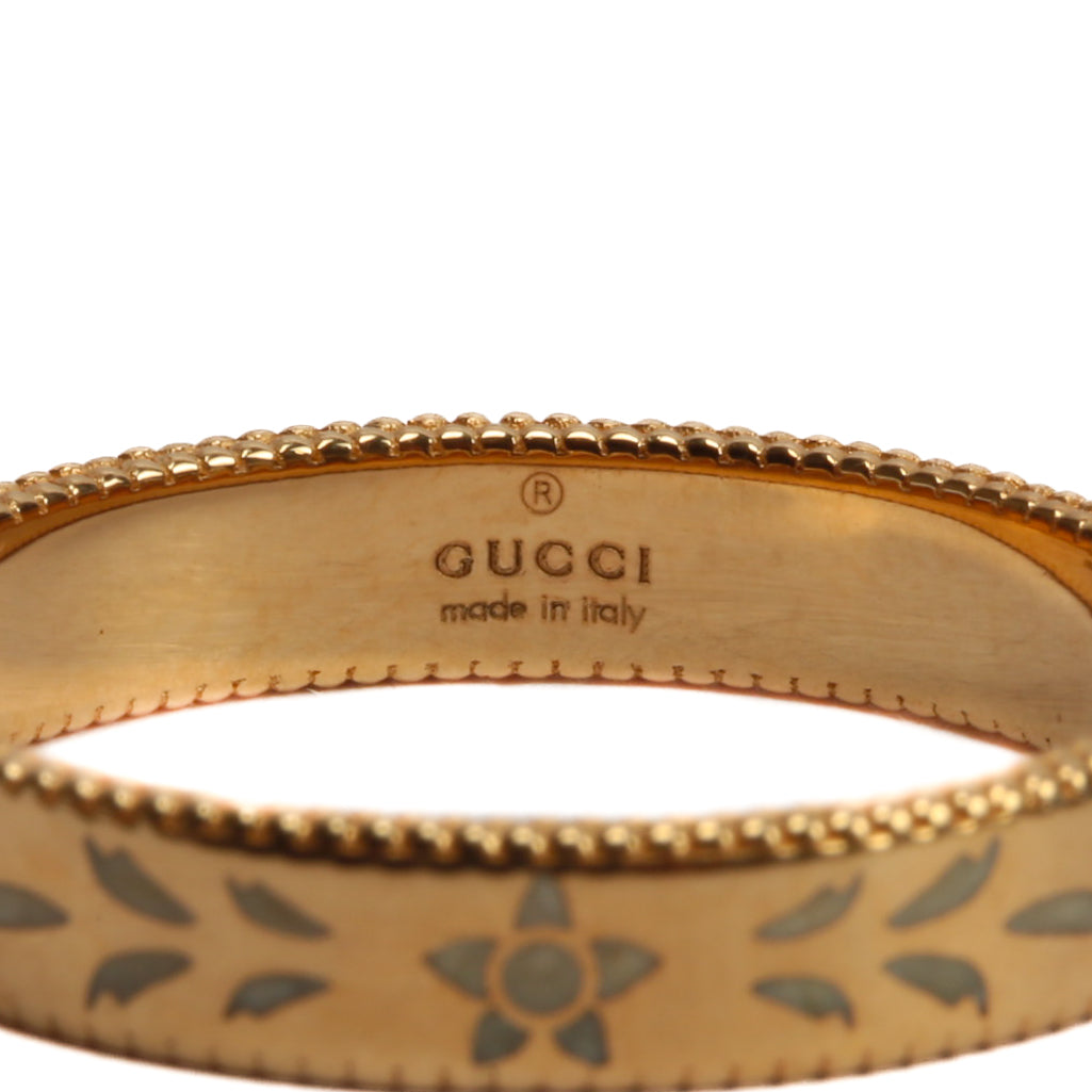 Anillo de icono de Gucci Enamel Blossom - Venta final