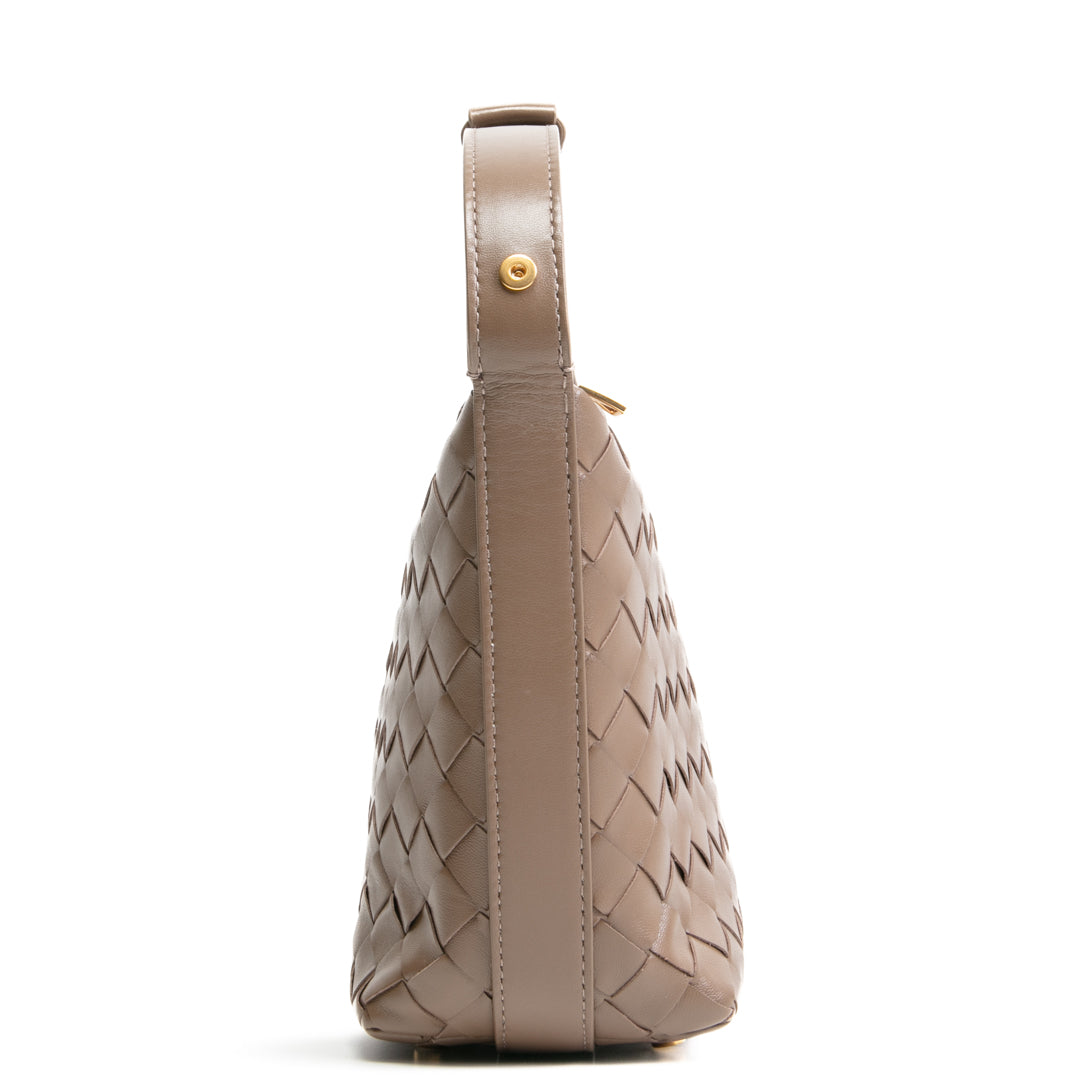 BOTTEGA VENETA Intrecciato Wallace Shoulder Bag - Pinecone