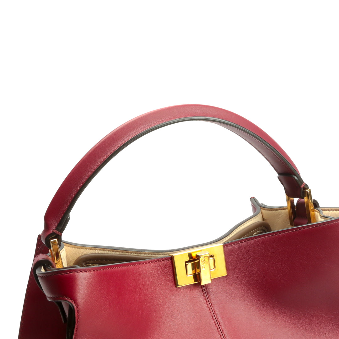 Fendi Peekaboo X-Lite Borgoña (rojo intenso) Bolsa