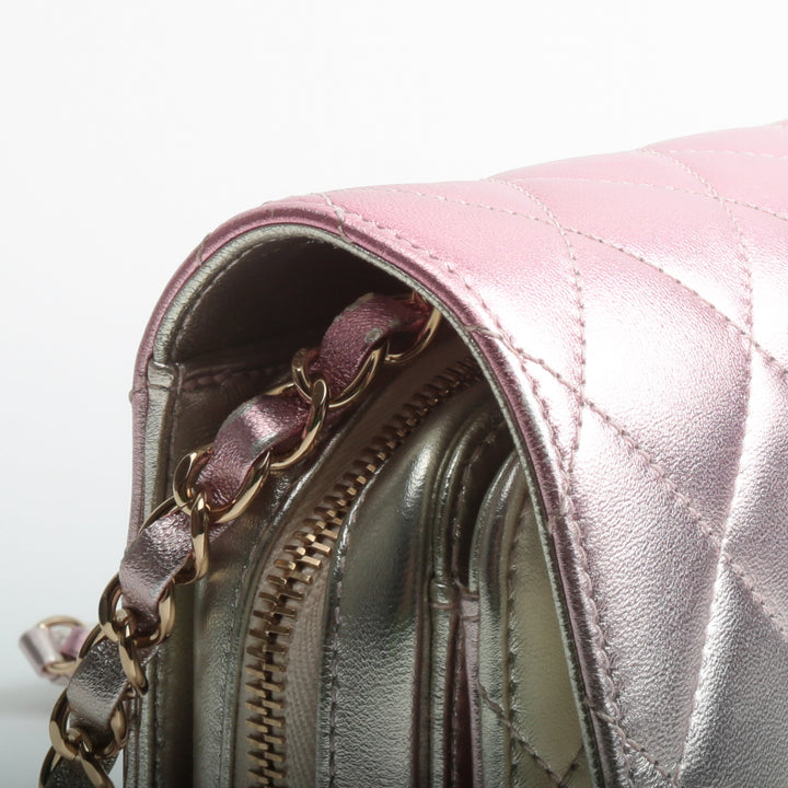 CHANEL Like A Wallet Flap - Metallic Pink