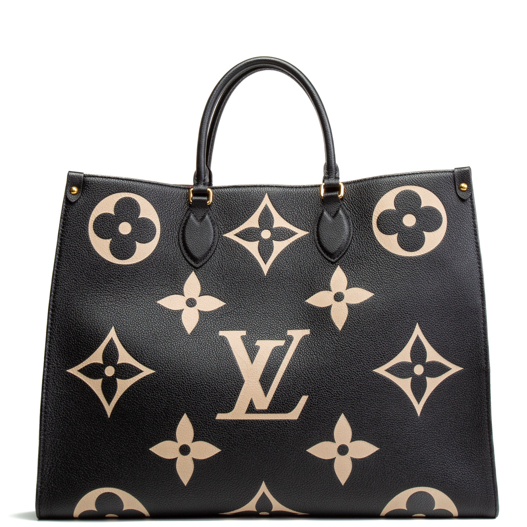 Louis Vuitton Monogram Empreinte Bicolor Onthego GM - Negro/Crema