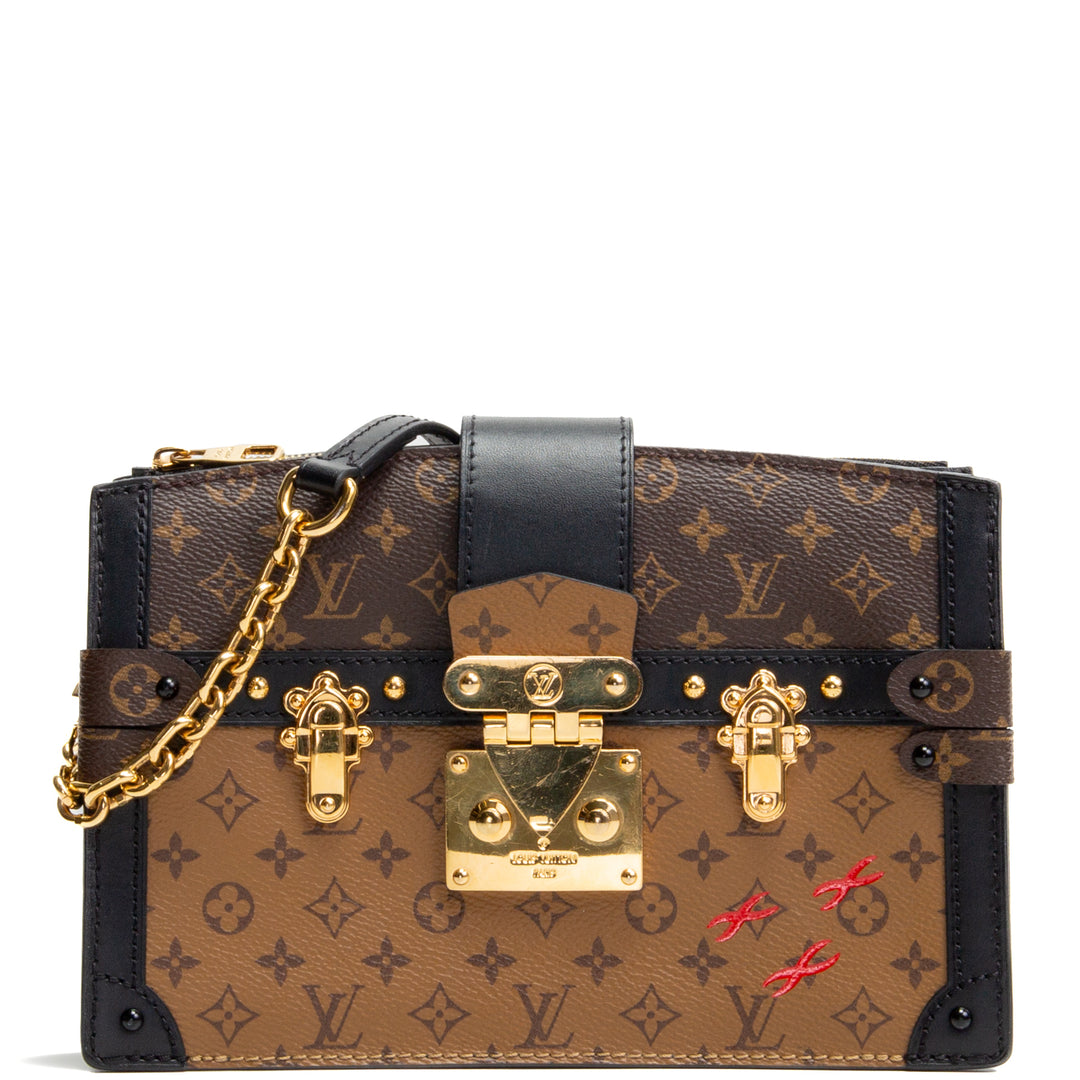 LOUIS VUITTON Reverse Monogram Soft Trunk Clutch Bag