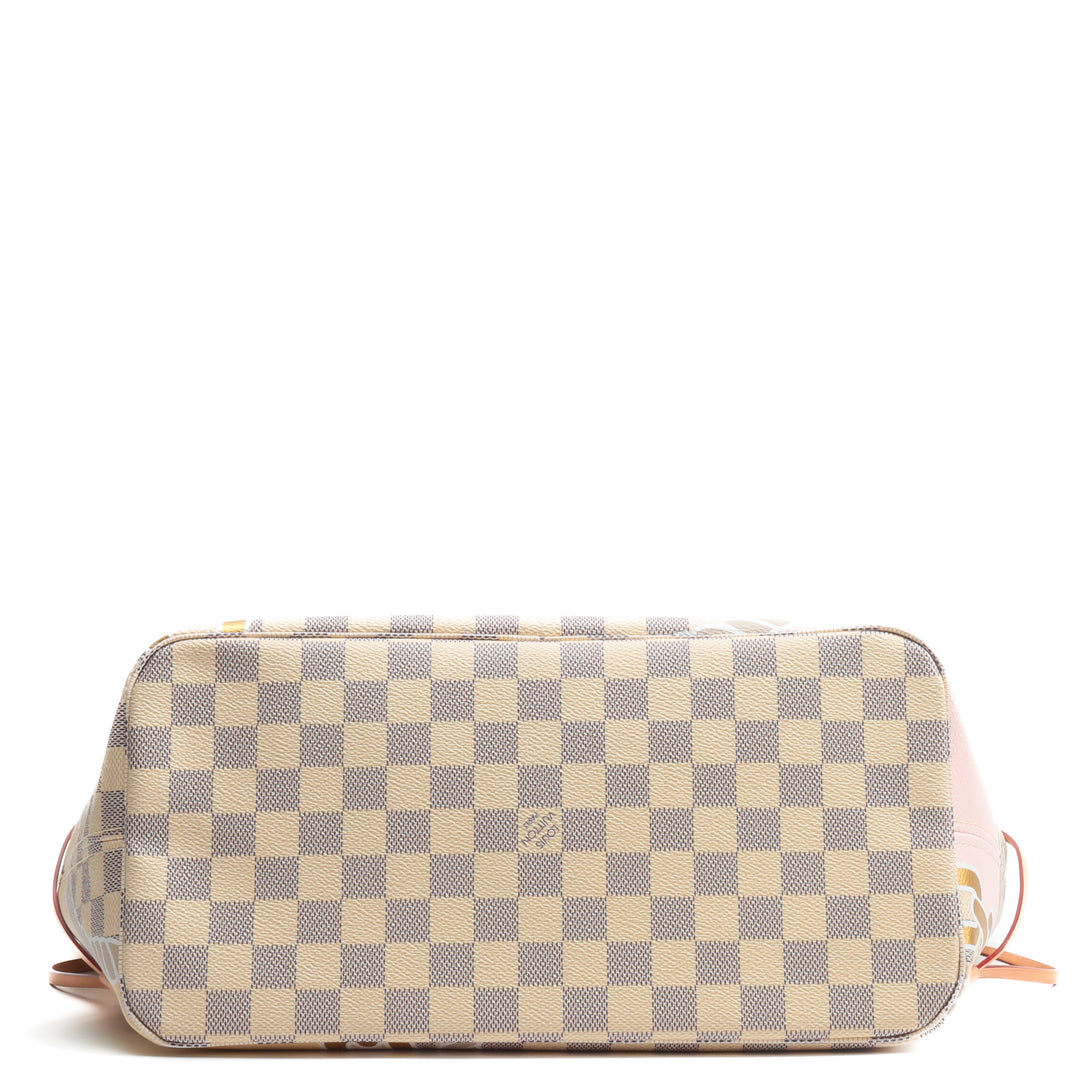 Louis Vuitton Huyfull MM Tote - Damier Azur Nautical con bolsa