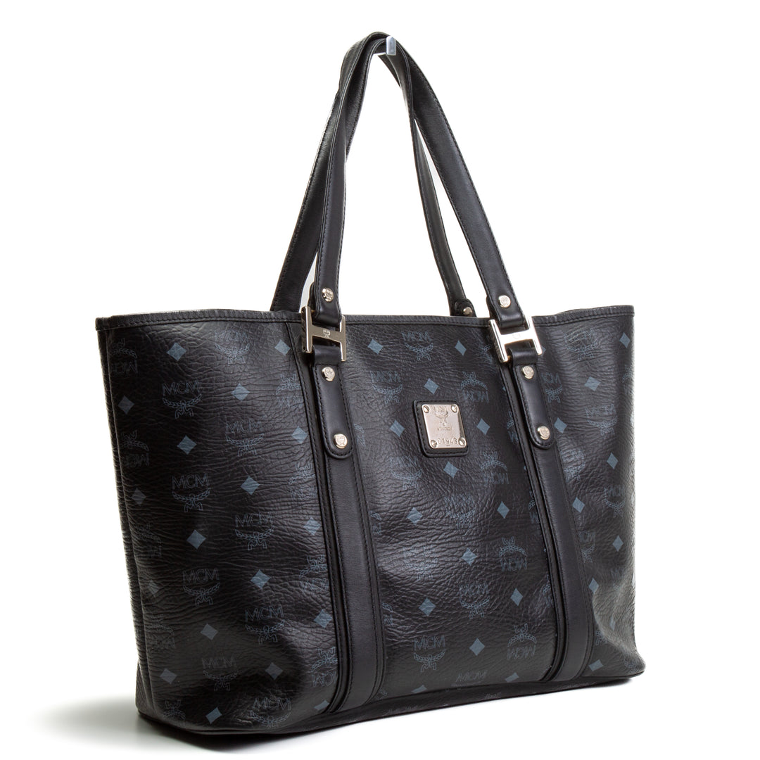 MCM Visetos Shopping Tote - Negro