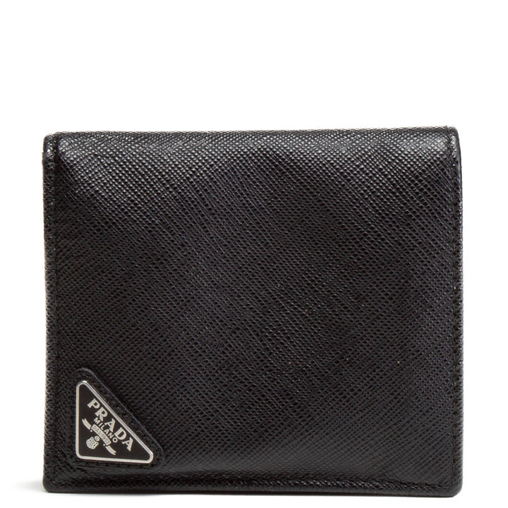 Prada Saffiano Leather Bifold Billet - Negro