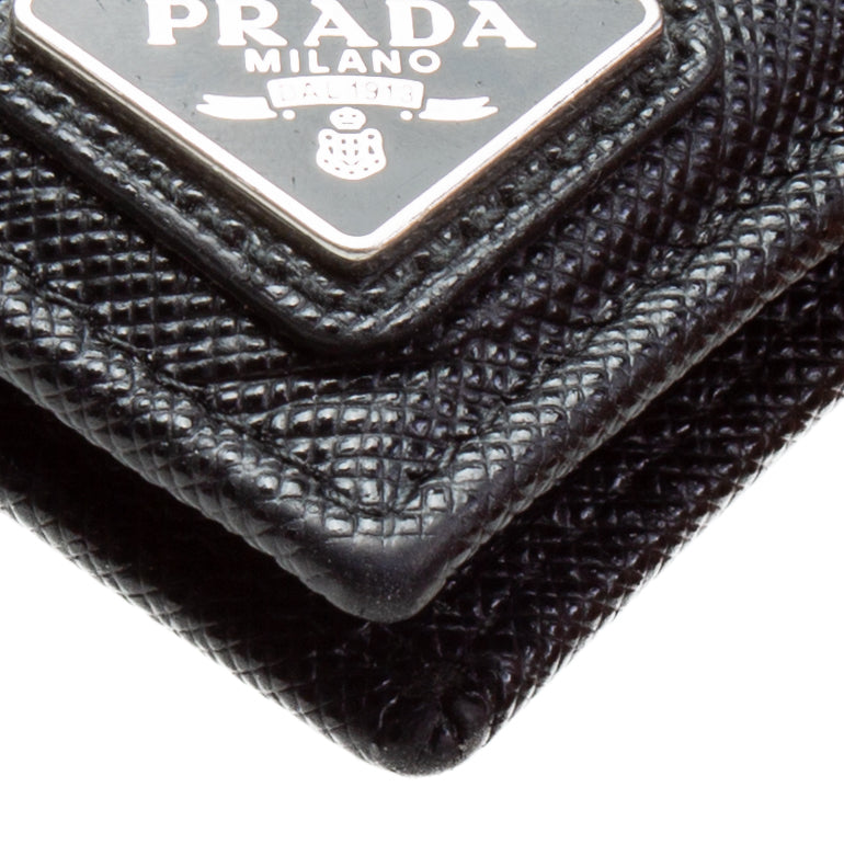 Prada Saffiano Leather Bifold Billet - Negro