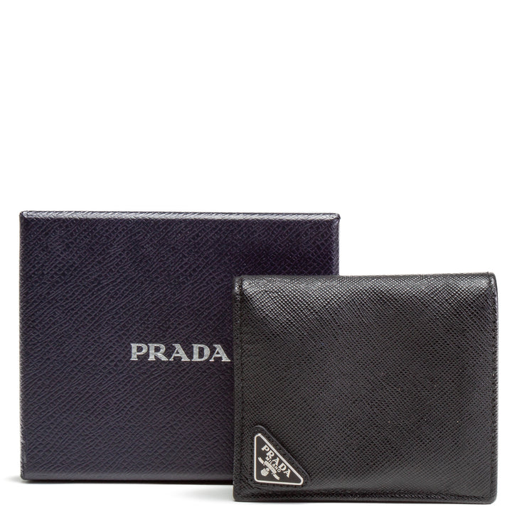 Prada Saffiano Leather Bifold Billet - Negro