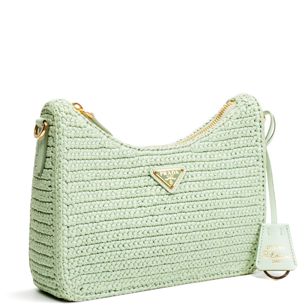 PRADA Re-Edition 2005 Crochet Bag- Seafoam