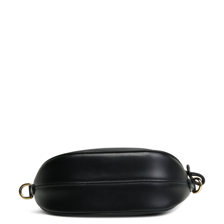 Prada mini bolso de hombro de cuero- negro