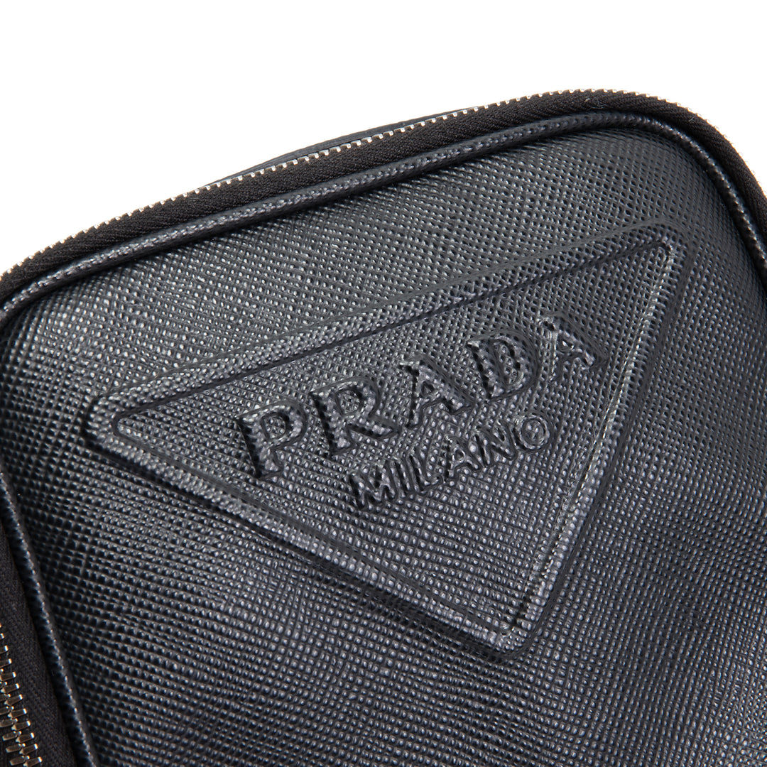 PRADA Saffiano Leather Shoulder Crossbody - Black