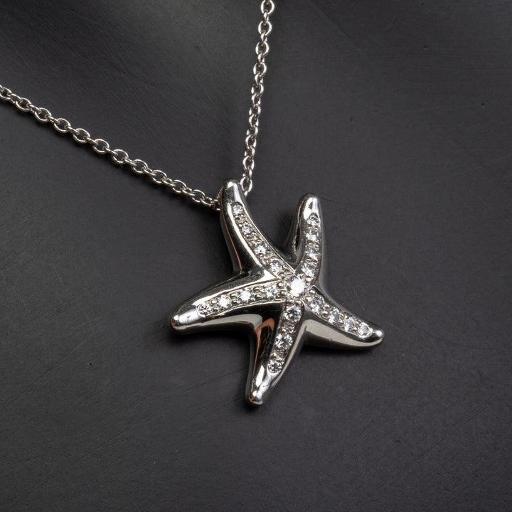 TIFFANY & CO. Diamond Starfish Pendant Necklace - FINAL SALE