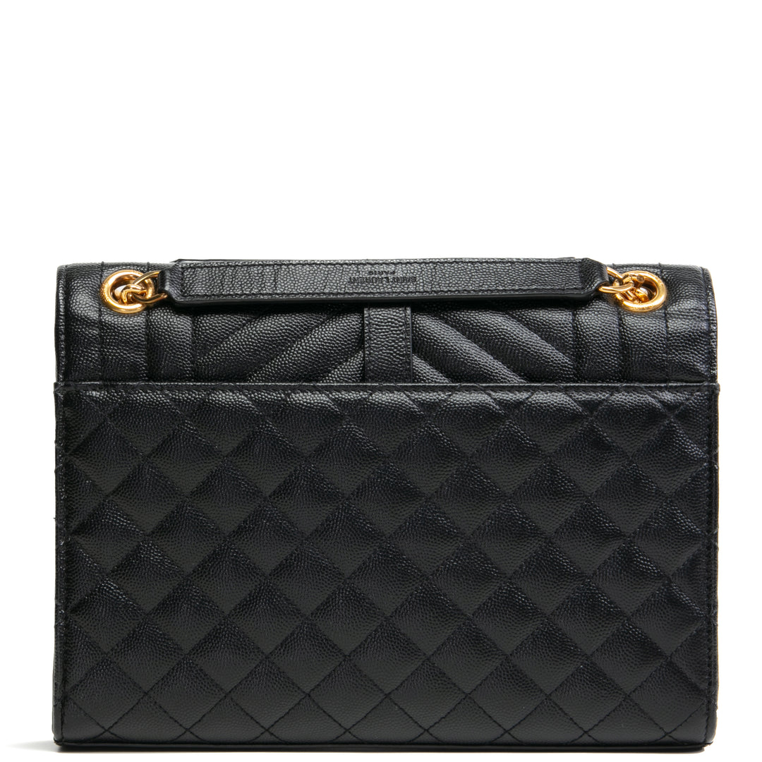 Saint Laurent Medium Tri -Quilt Sobres Shoulder - Negro