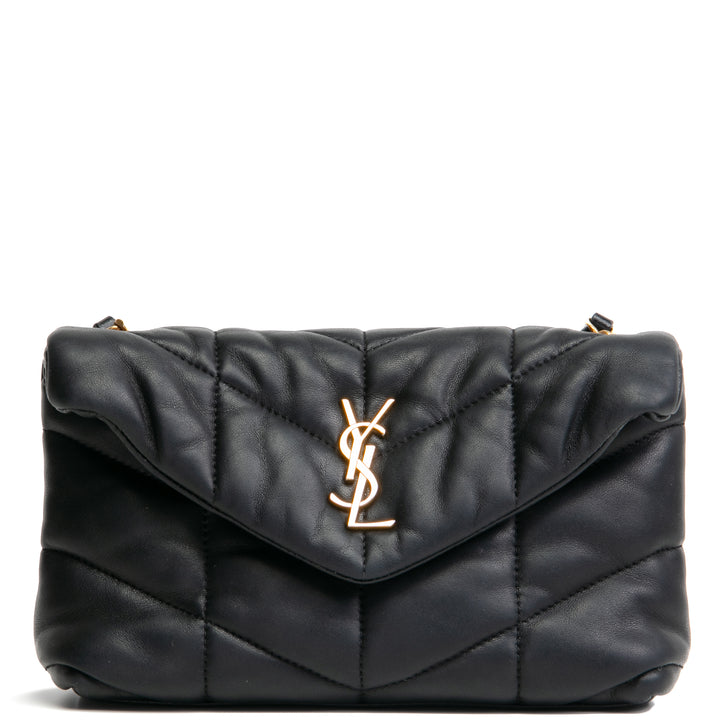 SAINT LAURENT Toy Lou Puffer Bag- Black