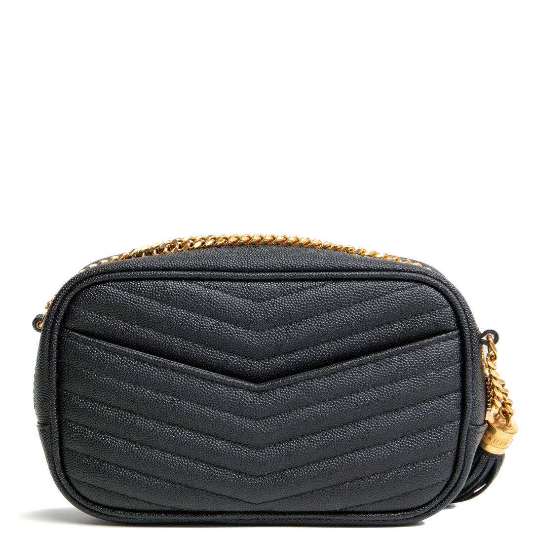 SAINT LAURENT Mini Lou Camera Bag- Black